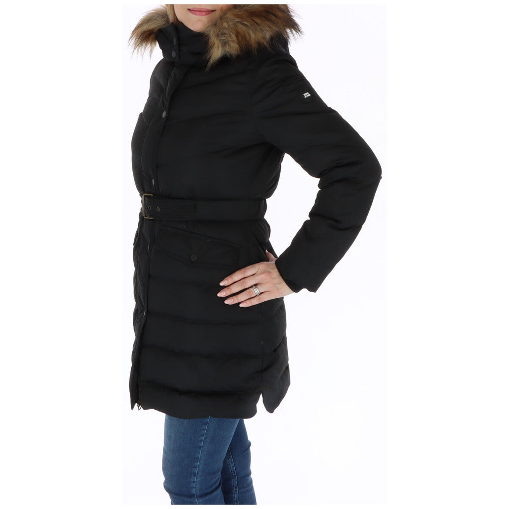 Pepe Jeans Black Polyester Coat Pepe Jeans