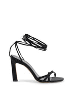 Dee Ocleppo Black Satin Strap-On Sandals Dee Ocleppo