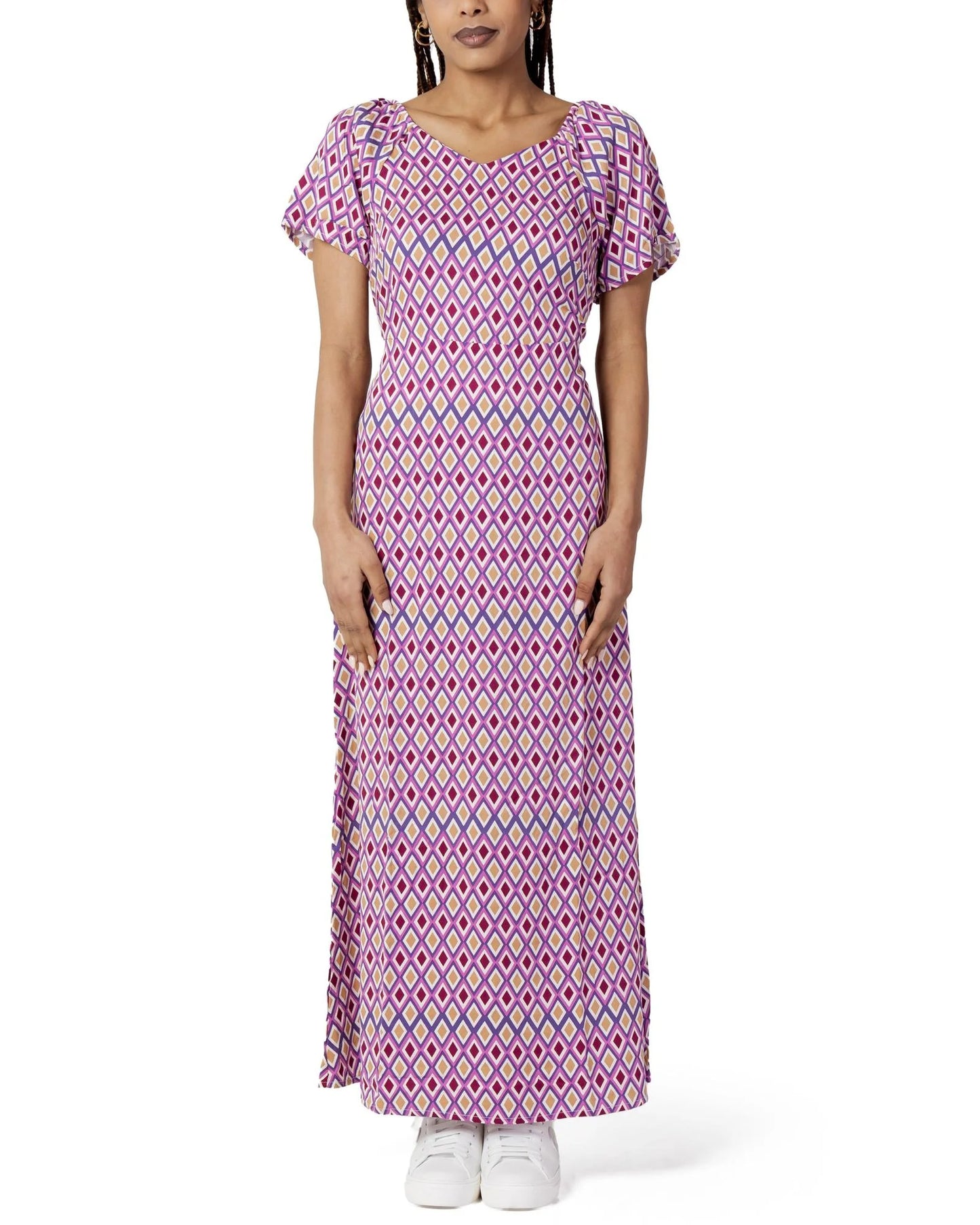 Only Purple Viscose Casual Dress Only