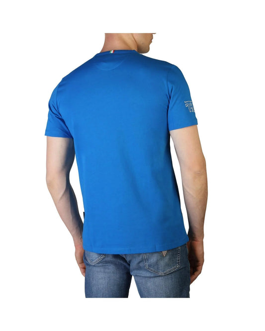 Lamborghini Blue Cotton T-Shirt Lamborghini
