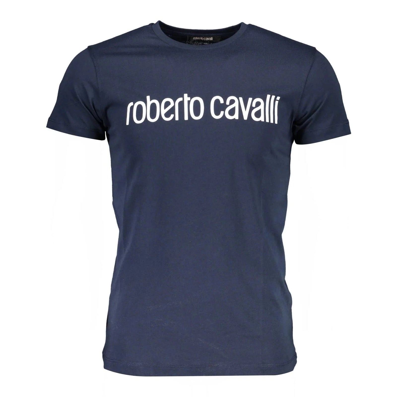 Roberto Cavalli Blue Cotton T-Shirt Roberto Cavalli