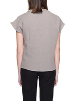 Jacqueline De Yong Beige Cotton Blouse Jacqueline De Yong