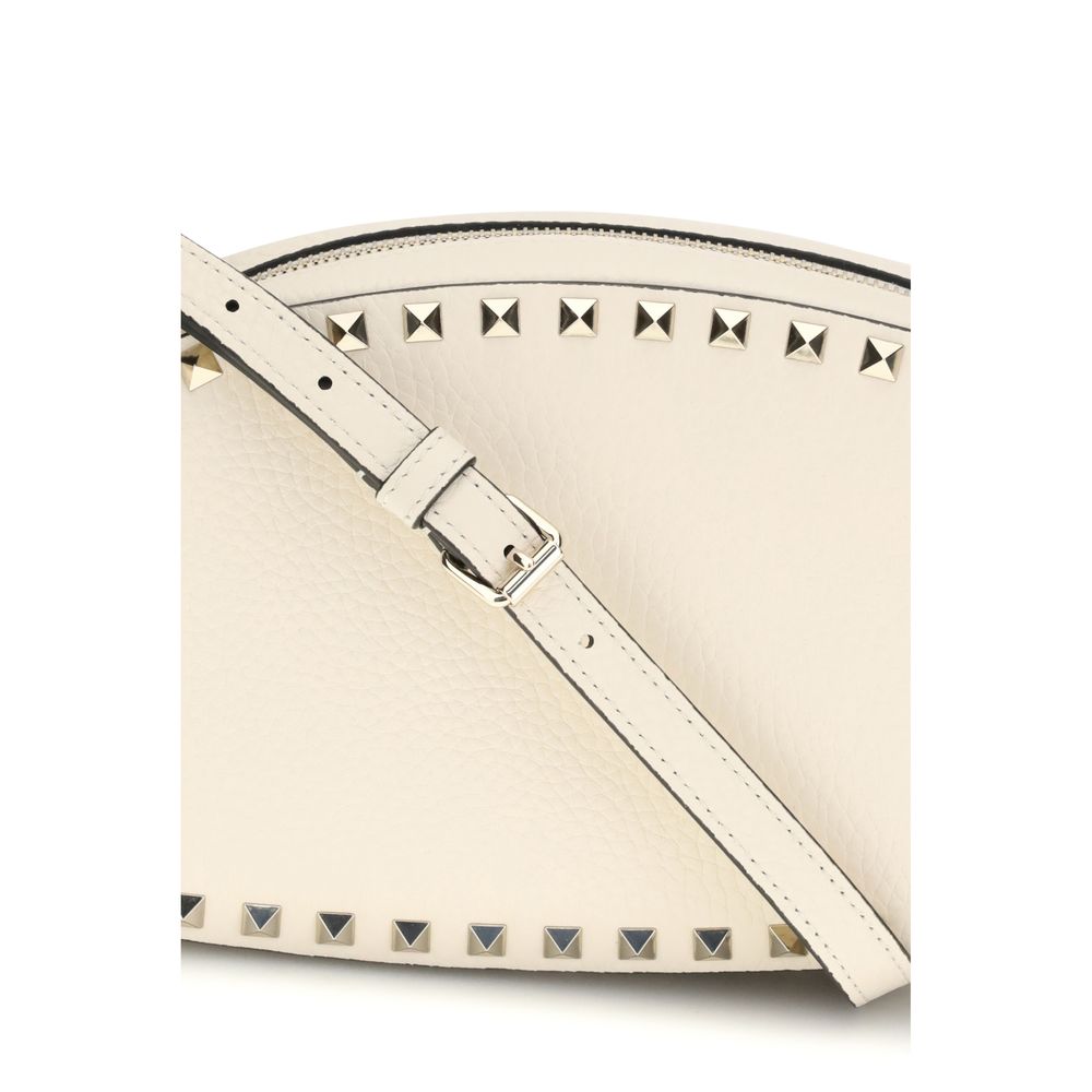 Valentino Garavani Beige Calf Leather Bos Taurus Shoulder Bag Valentino Garavani