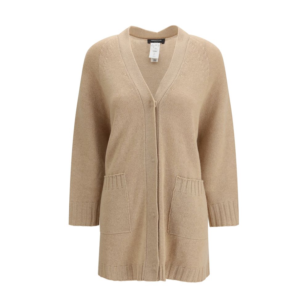 Fabiana Filippi Beige Wool Cardigan Fabiana Filippi