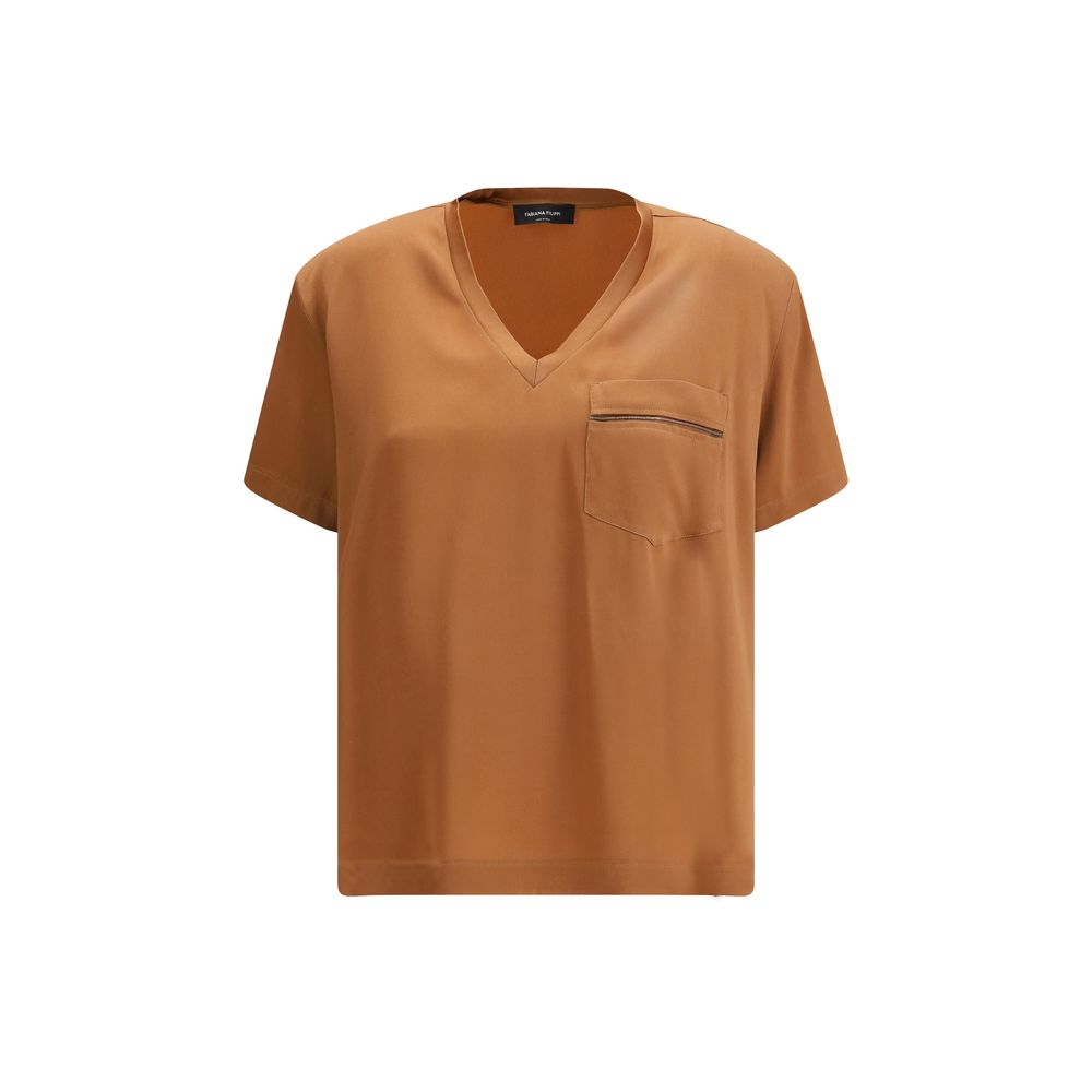 Fabiana Filippi Orange Viscose T-Shirt Fabiana Filippi