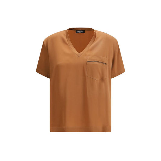 Fabiana Filippi Orange Viscose T-Shirt Fabiana Filippi