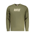 Green Rifle Cotton Men's Sweatshirt with ribbed cuffs and crew neck, casual and comfortable for everyday wear.