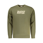Green Rifle Cotton Men's Sweatshirt with ribbed cuffs and crew neck, casual and comfortable for everyday wear.