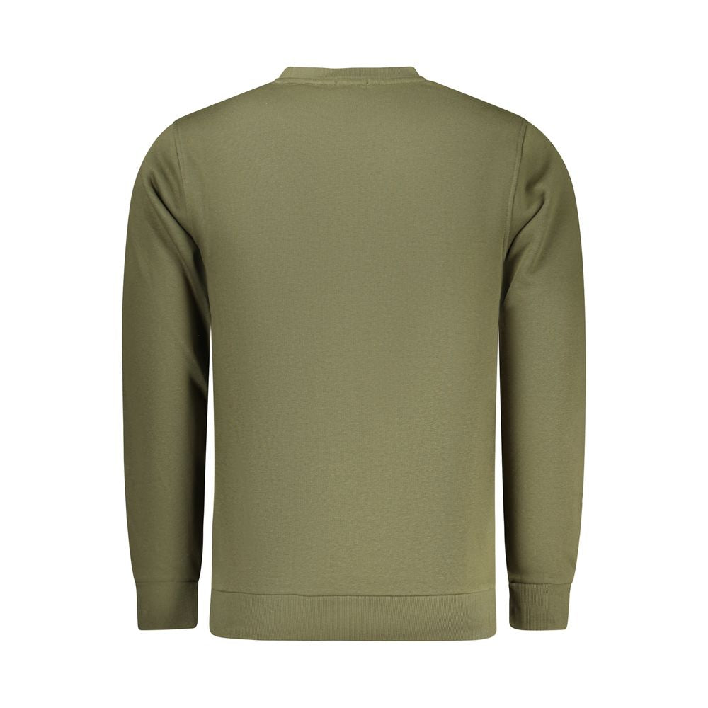 Green Rifle Cotton Men's Sweatshirt with ribbed cuffs and crew neckline, casual style perfect for everyday wear.