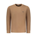 Rifle brown cotton men's sweatshirt with a crewneck and long sleeves, featuring a casual, comfortable fit.