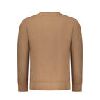 Rifle men's brown cotton sweatshirt with crewneck and long sleeves, casual style and comfortable fit.