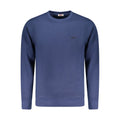 Rifle blue cotton men's sweatshirt with crew neck and long sleeves, featuring a casual fit and soft fabric.