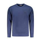 Rifle blue cotton men's sweatshirt with crew neck and long sleeves, featuring a casual fit and soft fabric.