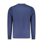 Rifle blue cotton men's sweatshirt with crewneck and long sleeves, casual style and comfortable fit.