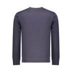 Coveri Moving blue cotton men's sweatshirt with a classic fit, featuring a crew neckline and minimal branding detail.