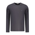 Coveri Moving blue cotton men's T-shirt with a simple crew neck design, showcasing a comfortable fit and soft fabric.