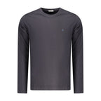 Coveri Moving blue cotton men's T-shirt with a simple crew neck design, showcasing a comfortable fit and soft fabric.