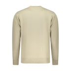 Beige Cotton Men's Sweatshirt by Coveri Moving, featuring a casual fit and soft fabric, ideal for everyday wear.