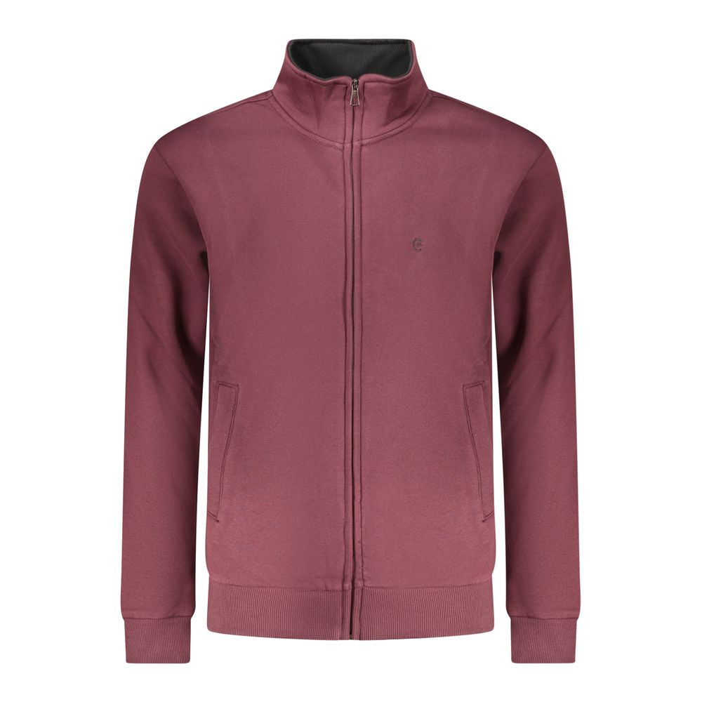 Coveri Moving Rosso Cotton Men's sweatshirt with crew neck and long sleeves, featuring a stylish design in red.