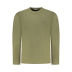 Coveri Moving Verde Cotton Men’s T-Shirt featuring a green design on white fabric, casual fit and round neckline.