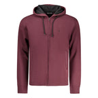Red cotton men's hooded sweatshirt by Coveri Moving, featuring a comfortable fit and a casual style.