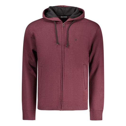 Coveri Moving Red Cotton Men's Hooded Sweatshirt Coveri Moving