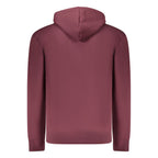 Red cotton men's hooded sweatshirt by Coveri Moving, featuring a comfortable fit and casual style.