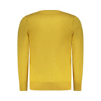 Yellow viscose men's sweater by Rifle with a comfortable fit and ribbed detailing, displayed on a neutral background.