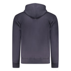 Blue cotton men's hooded sweatshirt by Coveri Moving, featuring a comfortable fit and casual style.