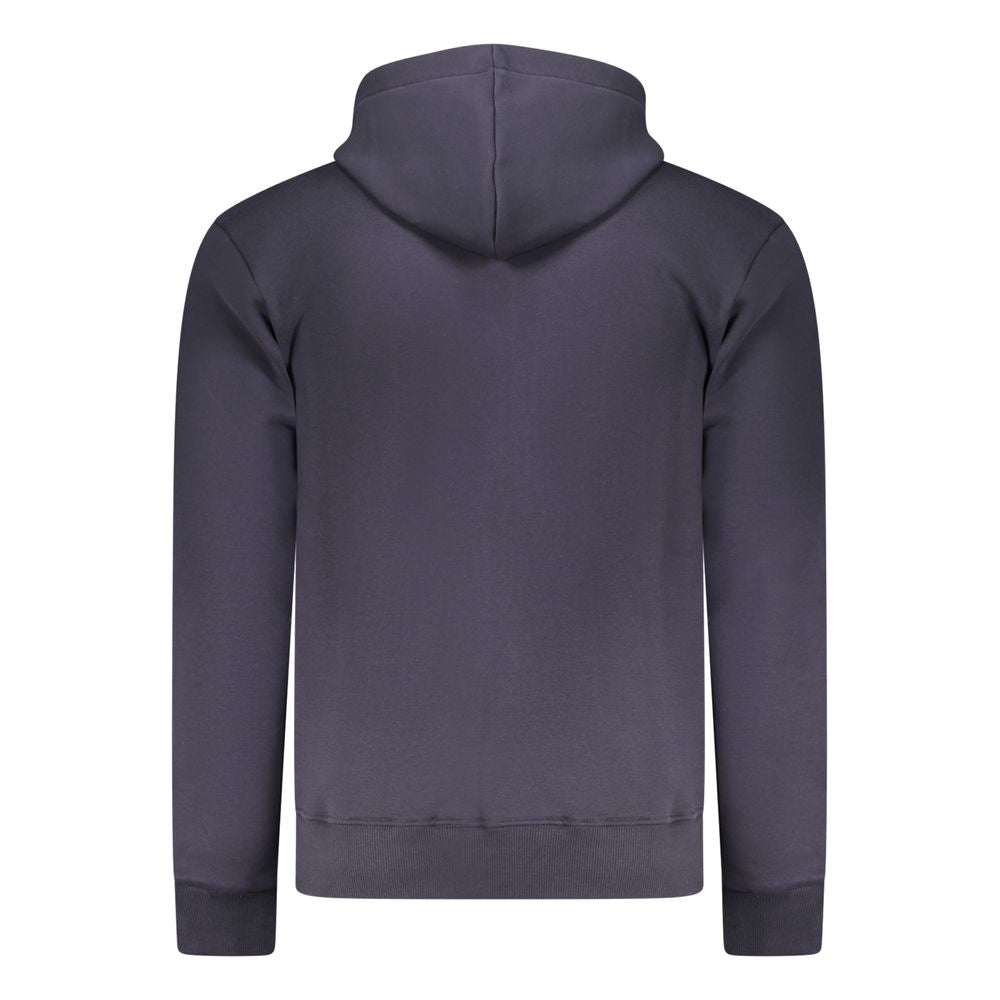 Blue cotton men's hooded sweatshirt by Coveri Moving, featuring a comfortable fit and casual style.