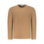 Coveri Moving Marrone cotton men's T-shirt with a classic crew neck and short sleeves, displayed flat on a white background.