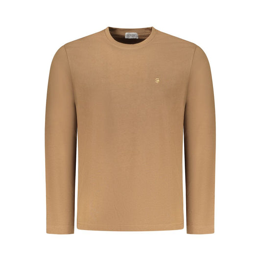 Coveri Moving Marrone Cotton Men T-Shirt Coveri Moving