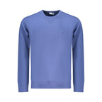 Coveri Moving blue cotton sweatshirt for men, casual fit with soft fabric and minimal design, suitable for everyday wear.