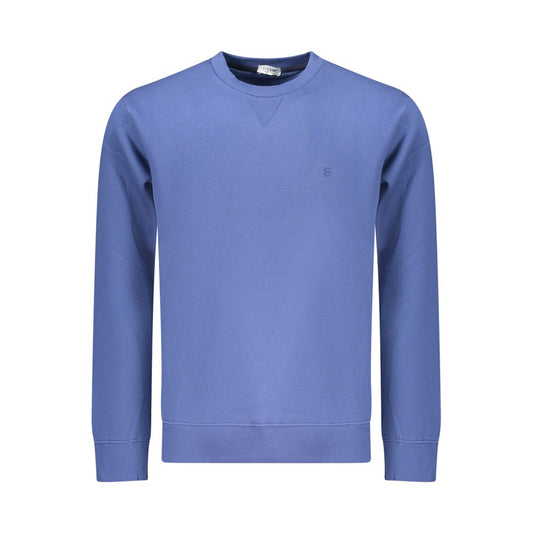 Coveri Moving Blue Cotton Men Sweatshirt Coveri Moving