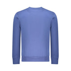 Coveri Moving blue cotton men's sweatshirt featuring a relaxed fit and subtle branding, ideal for casual wear.