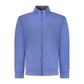 Coveri Moving Blu Cotton Men Sweatshirt featuring a relaxed fit and minimalist design, displayed on a neutral background.