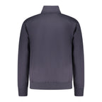 Coveri Moving blue cotton men's sweatshirt with a relaxed fit and subtle branding, displayed on a plain background.
