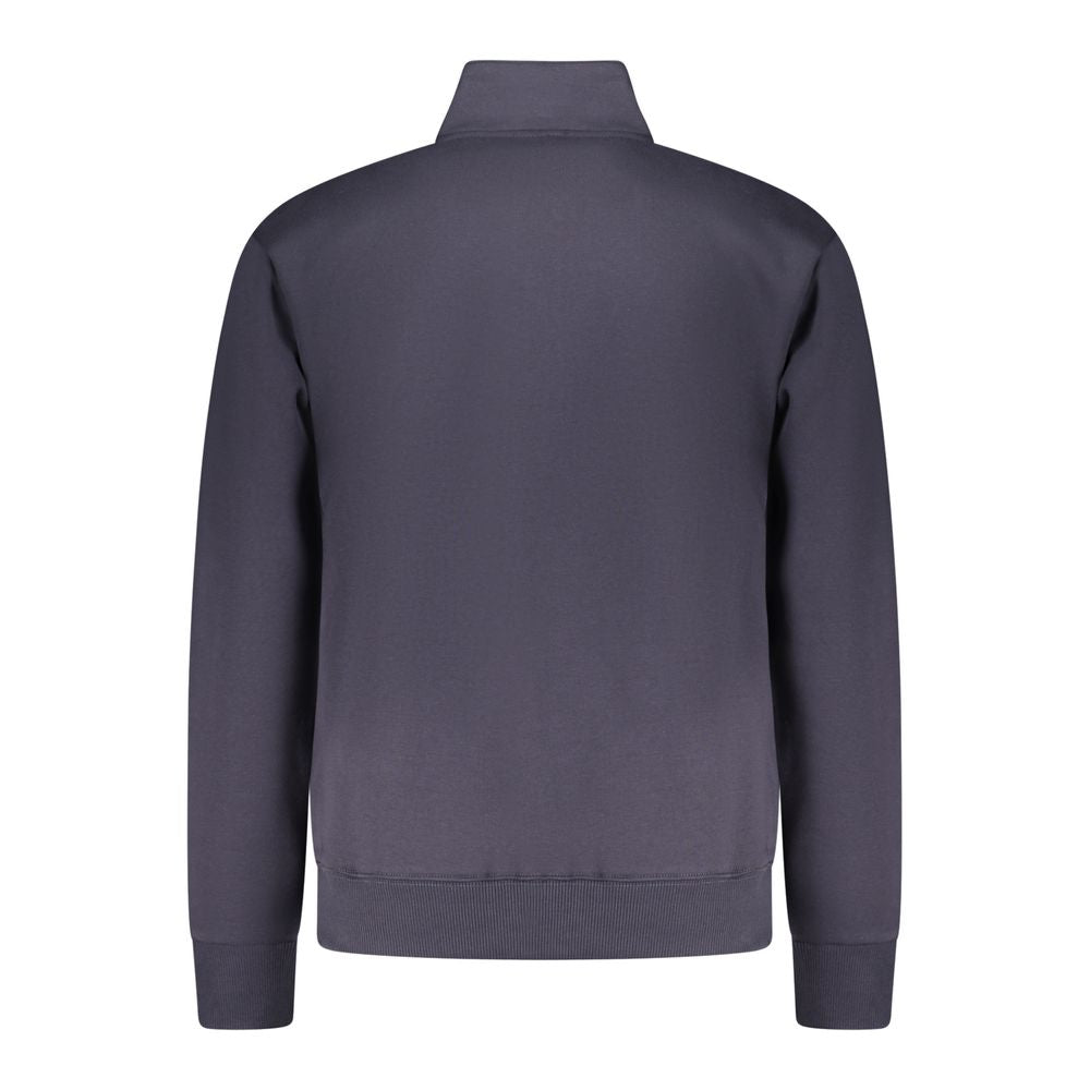 Coveri Moving blue cotton men's sweatshirt with a relaxed fit and subtle branding, displayed on a plain background.