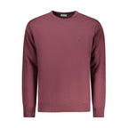 Coveri Moving Rosso Cotton Men's Sweatshirt with crew neck and long sleeves, featuring a stylish, comfortable design.