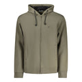 Coveri Moving Verde cotton men's sweatshirt with a relaxed fit and ribbed cuffs, featuring a subtle green color and comfortable design.