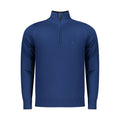 Blue viscose men's sweater by Coveri Moving, featuring a comfortable fit and stylish design, displayed on a neutral background.