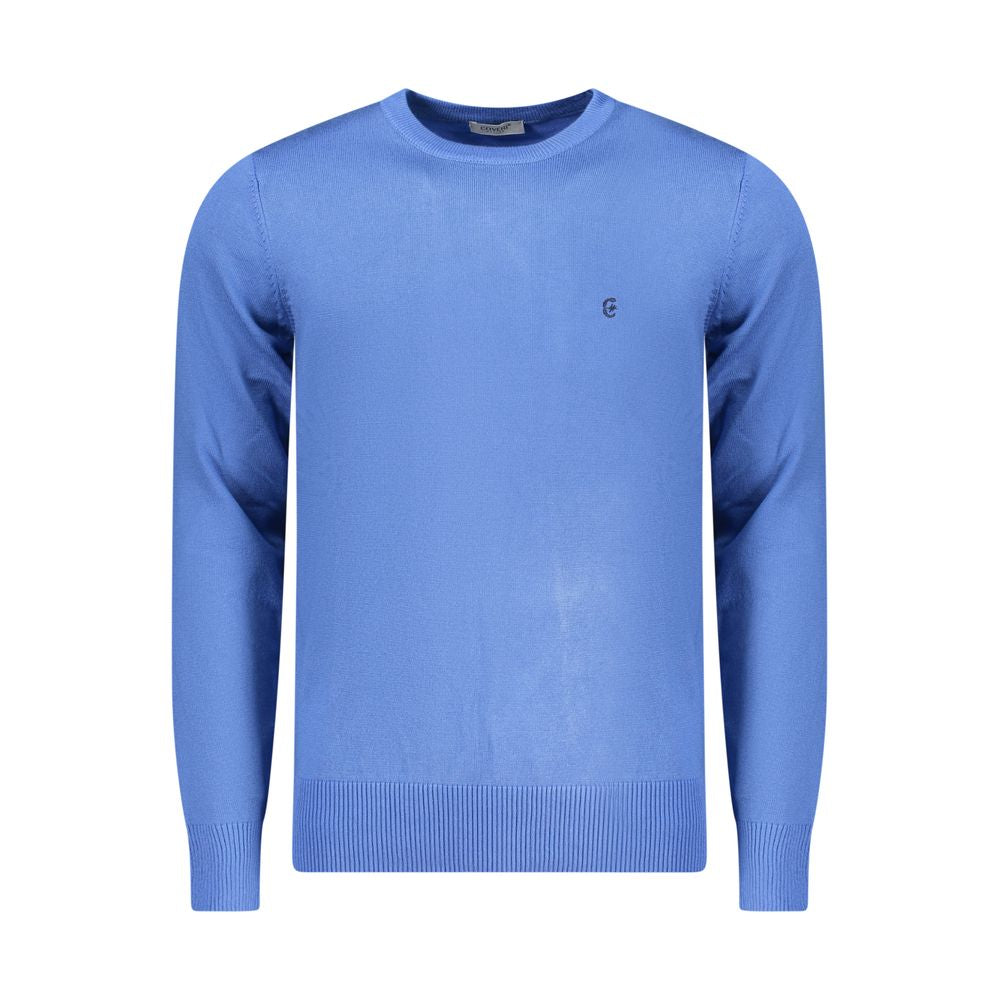 Coveri Moving Blu Viscosa Uomo Maglia, a stylish men's blue viscose sweater with a comfortable fit.