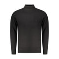 Black viscose men's sweater by Coveri Moving, featuring a comfortable fit and stylish design.