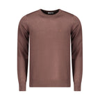Coveri Moving Marrone viscose men's sweater displayed on a hanger, featuring a cozy, casual design in warm brown color.