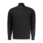 Coveri Moving Nero Viscosa men's sweater featuring a black, comfortable knit design with a round neckline and long sleeves.