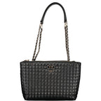 Guess Jeans Nero black polyurethane women's handbag with sleek design and sturdy handles, perfect for stylish everyday use.