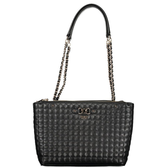 Guess Jeans Nero Poliuretano Women Handbag Guess Jeans