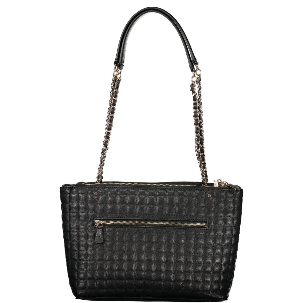 Guess Jeans Nero polyurethane women's handbag with sleek design, featuring a structured shape and stylish detailing.