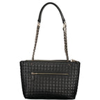 Guess Jeans Nero polyurethane women's handbag with sleek design, featuring a structured shape and stylish detailing.