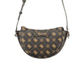 Guess Jeans women's brown polyurethane handbag with sleek design and top handle, perfect for stylish casual or evening wear.